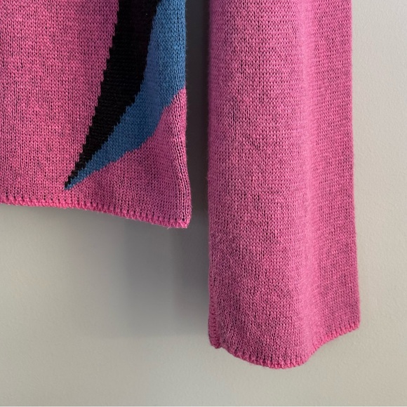 Lucien Pellat-Finet Pink Star Graphic Sweater Cotton Cashmere Blend S Italy - Picture 9 of 15